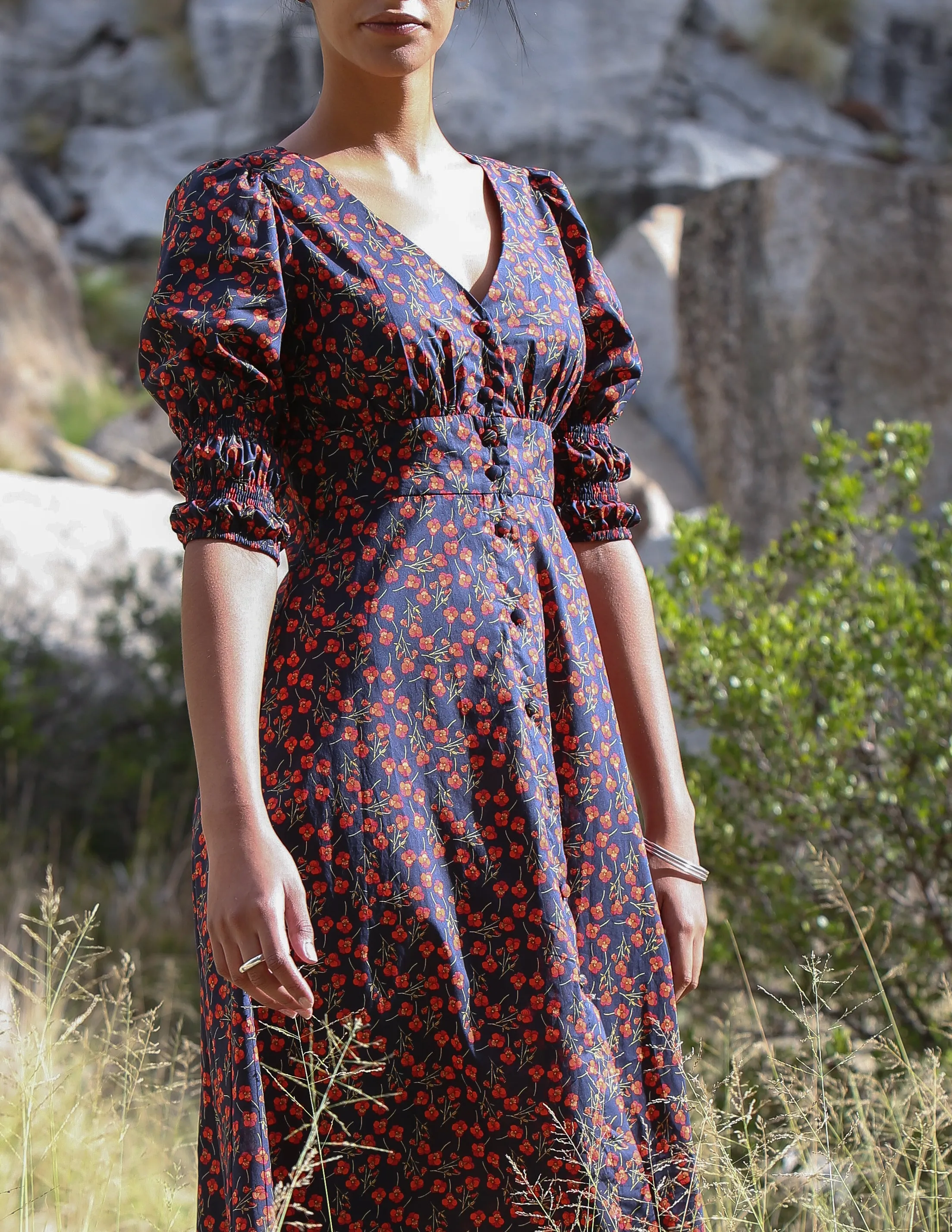 dress - hinako - poppy navy