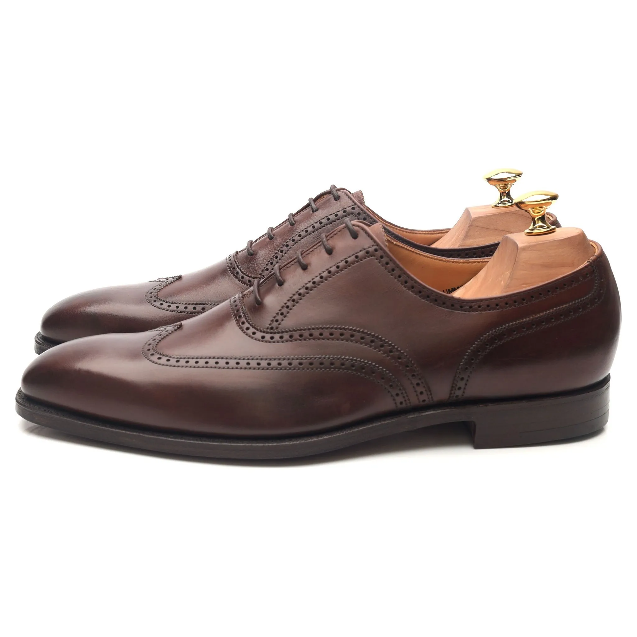 'Drummond' Dark Brown Leather Oxford Brogues UK 9 E