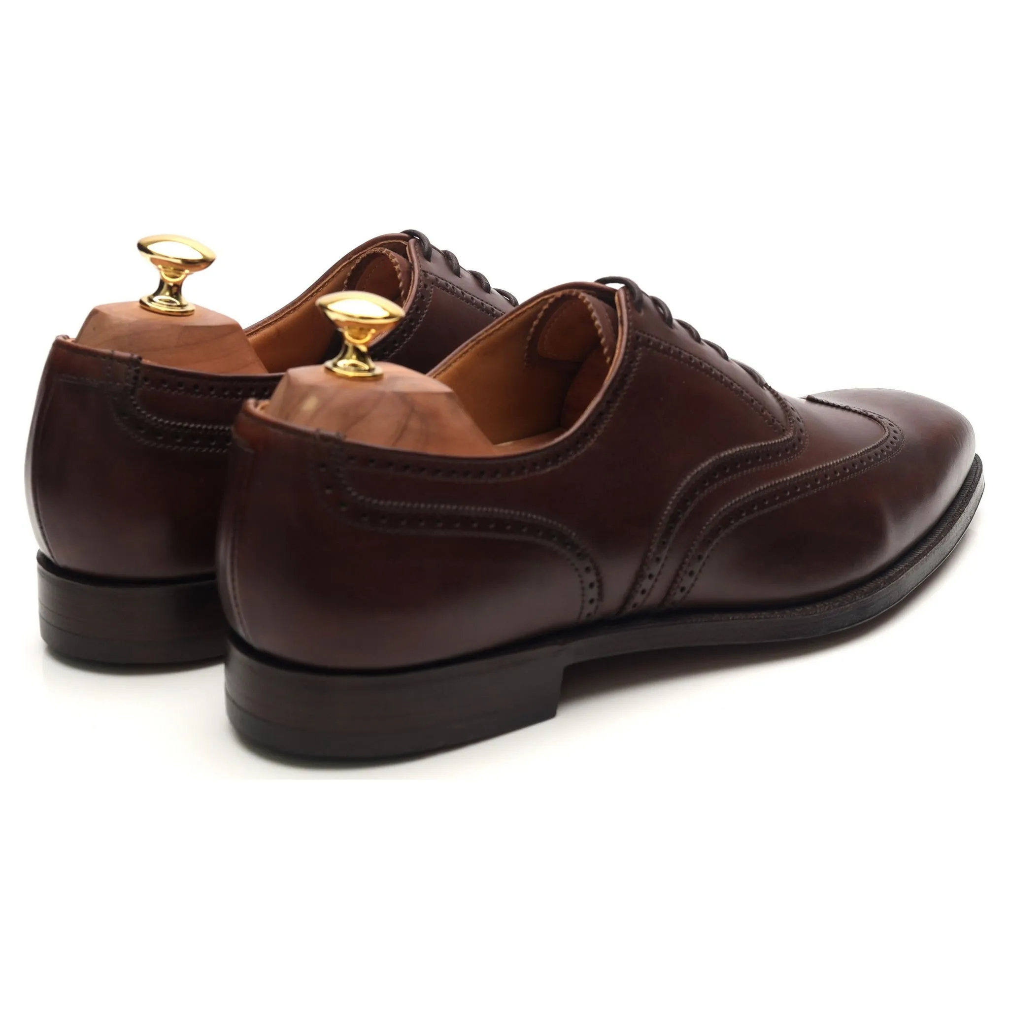 'Drummond' Dark Brown Leather Oxford Brogues UK 9 E