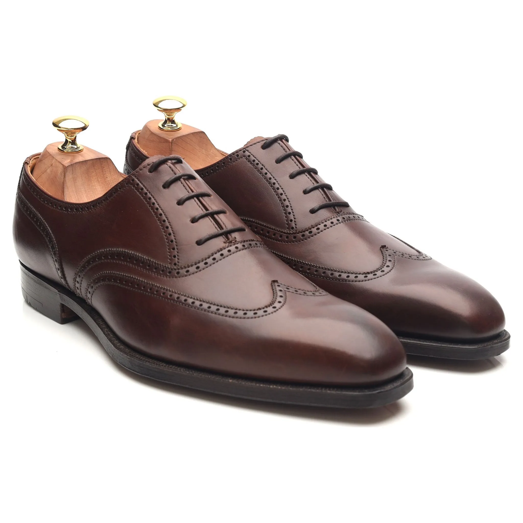 'Drummond' Dark Brown Leather Oxford Brogues UK 9 E