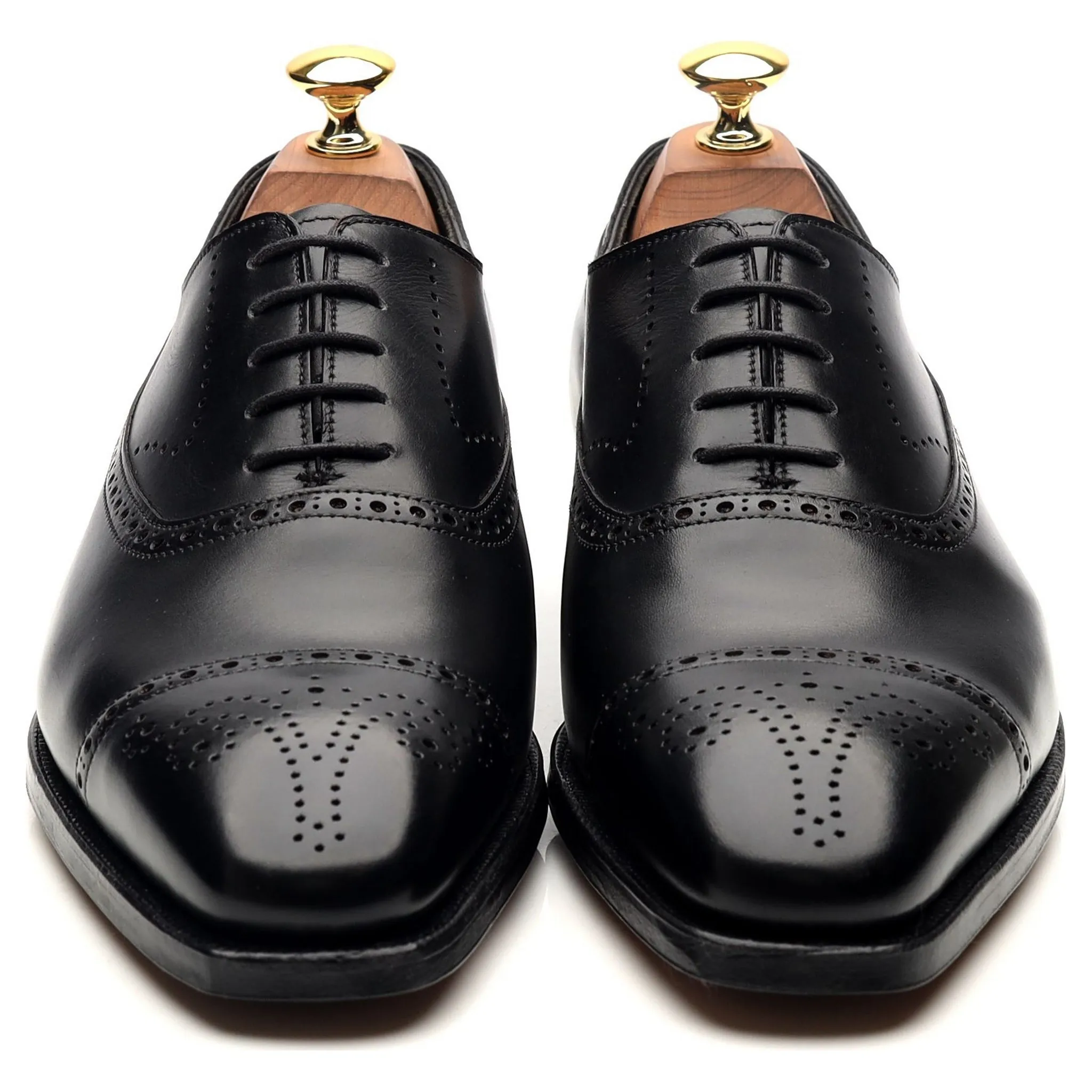 'Edward' Black Leather Oxford Brogues UK 6 E