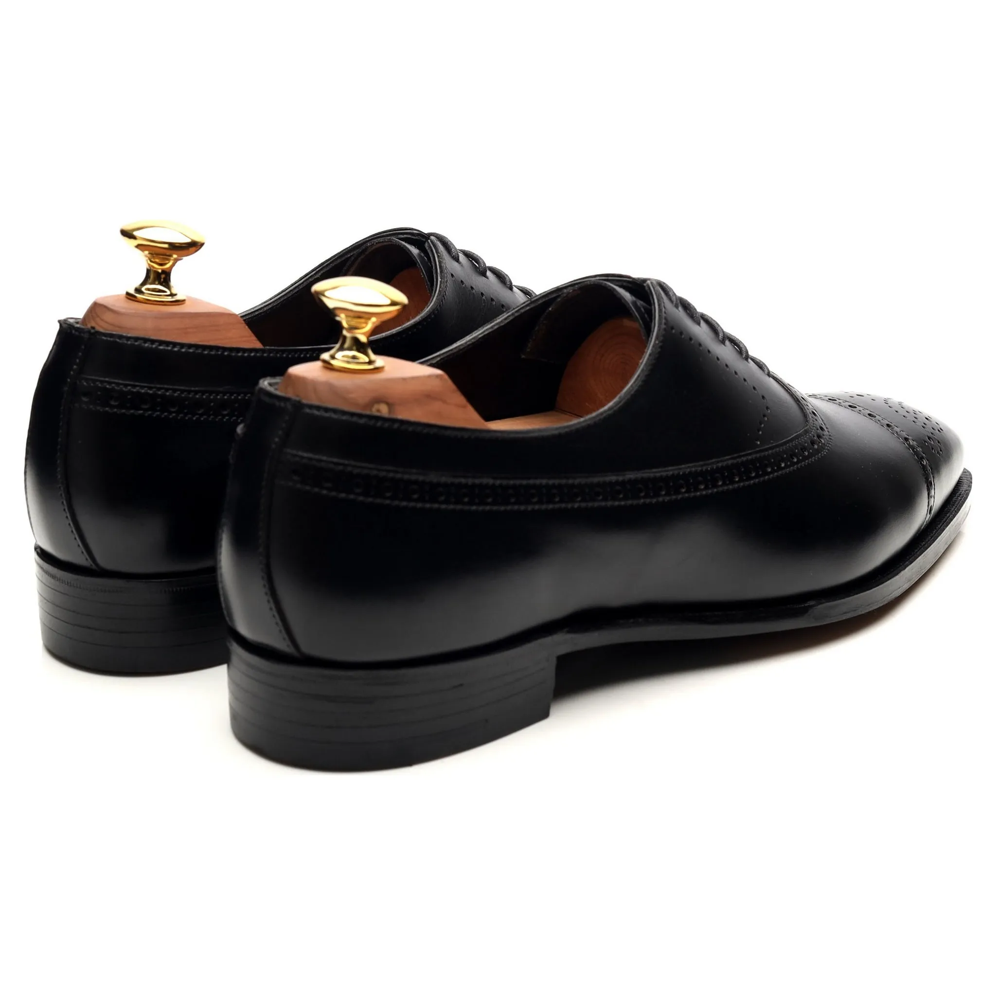 'Edward' Black Leather Oxford Brogues UK 6 E