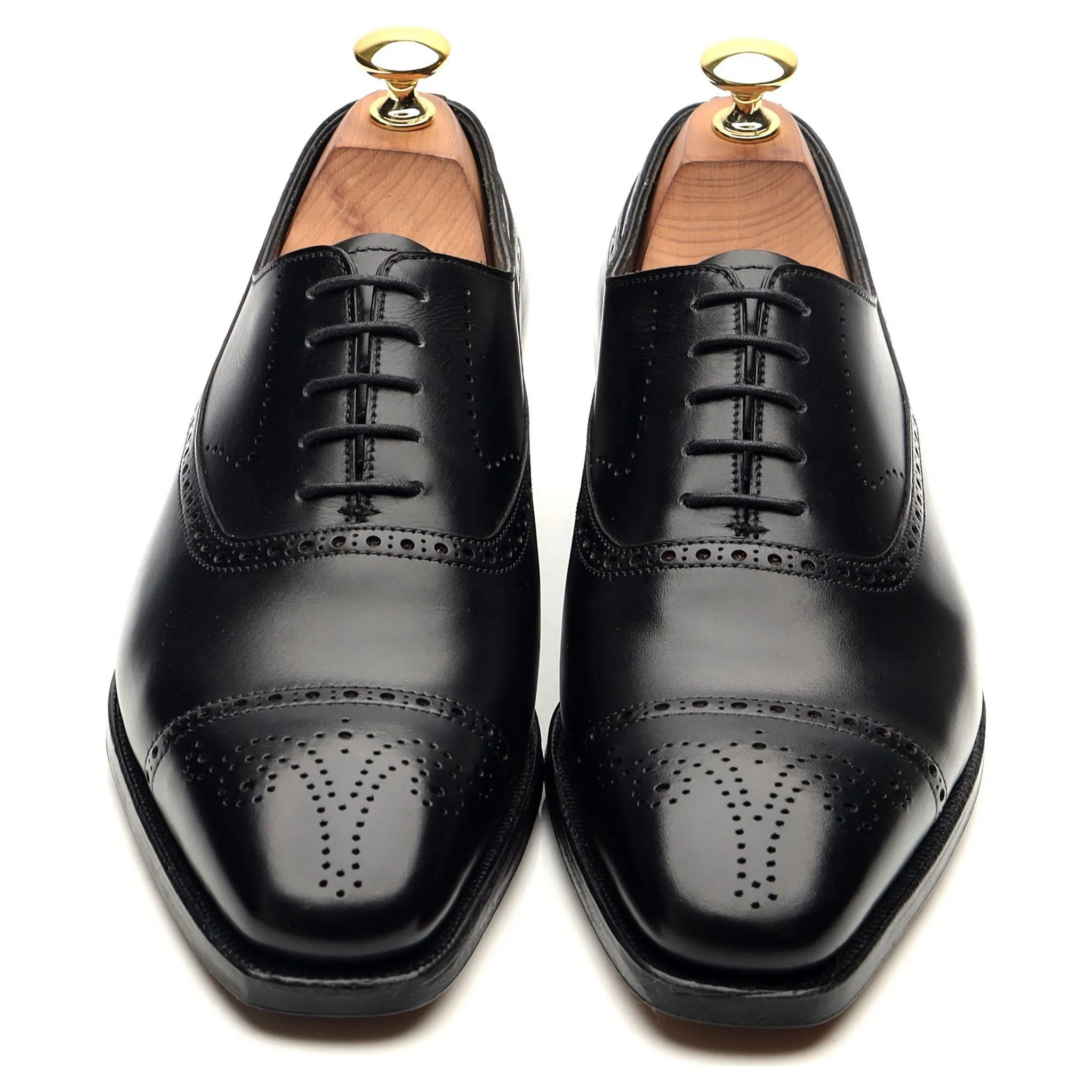 'Edward' Black Leather Oxford Brogues UK 6 E