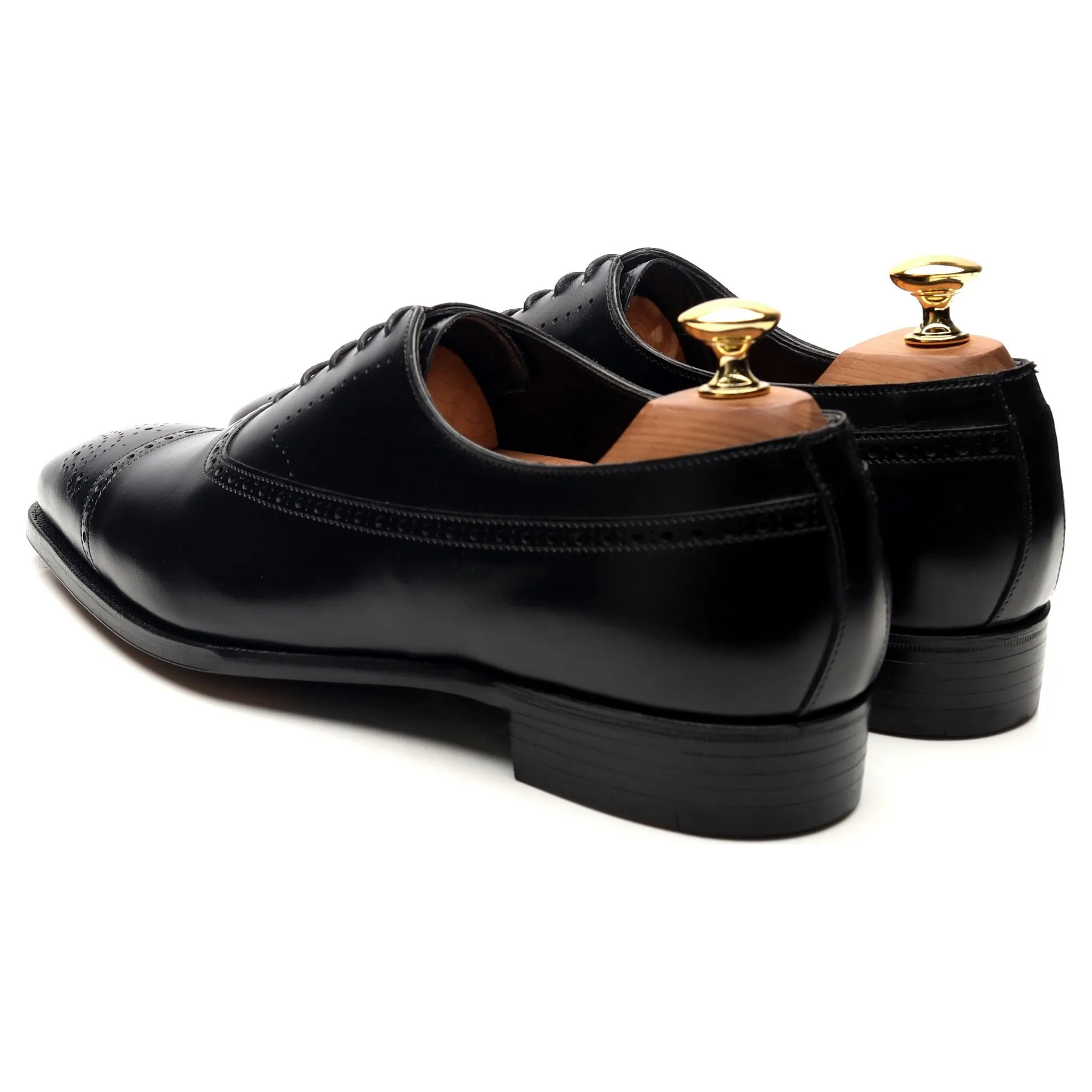 'Edward' Black Leather Oxford Brogues UK 6 E