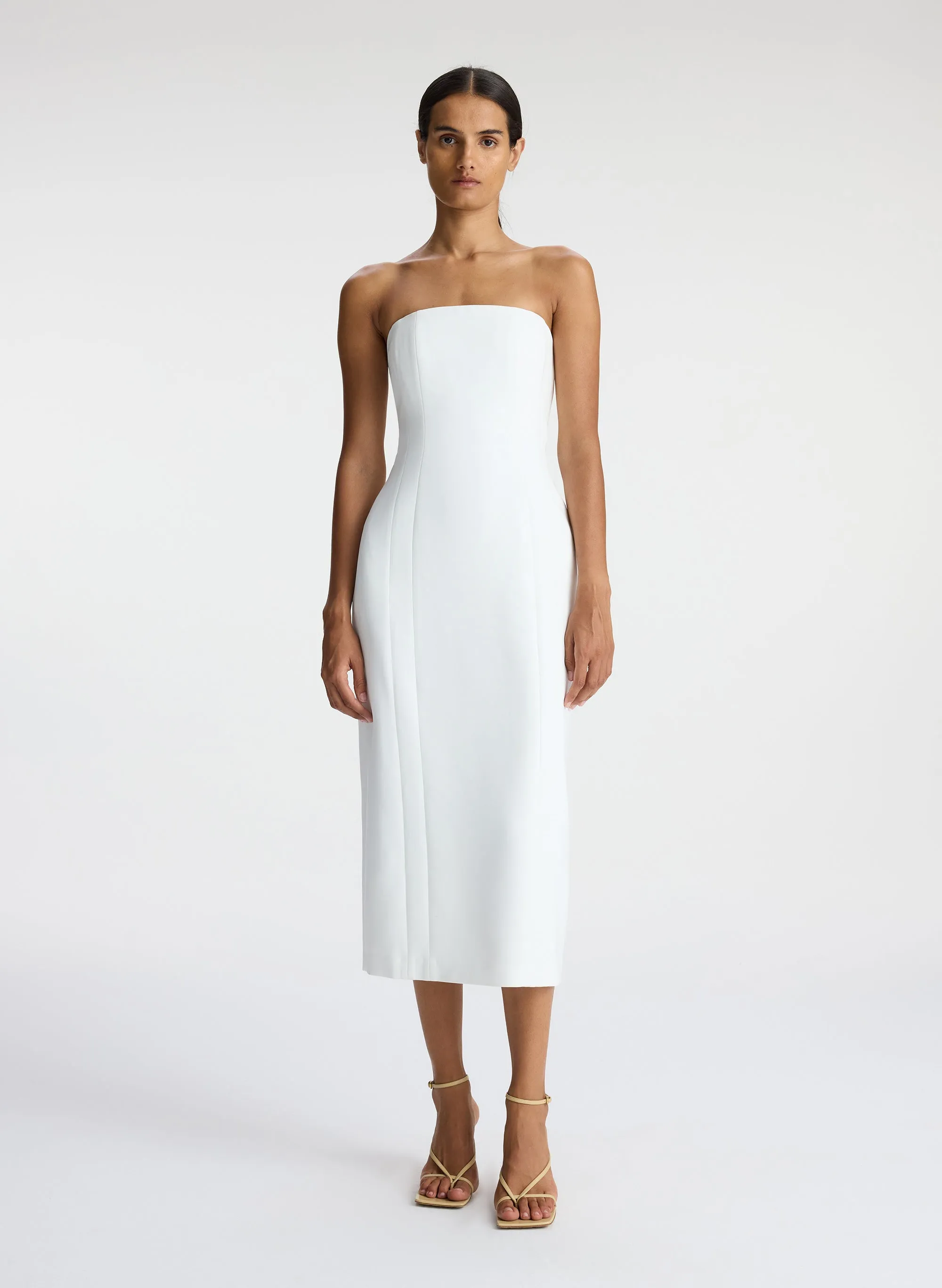 Elizabeth Strapless Midi Dress