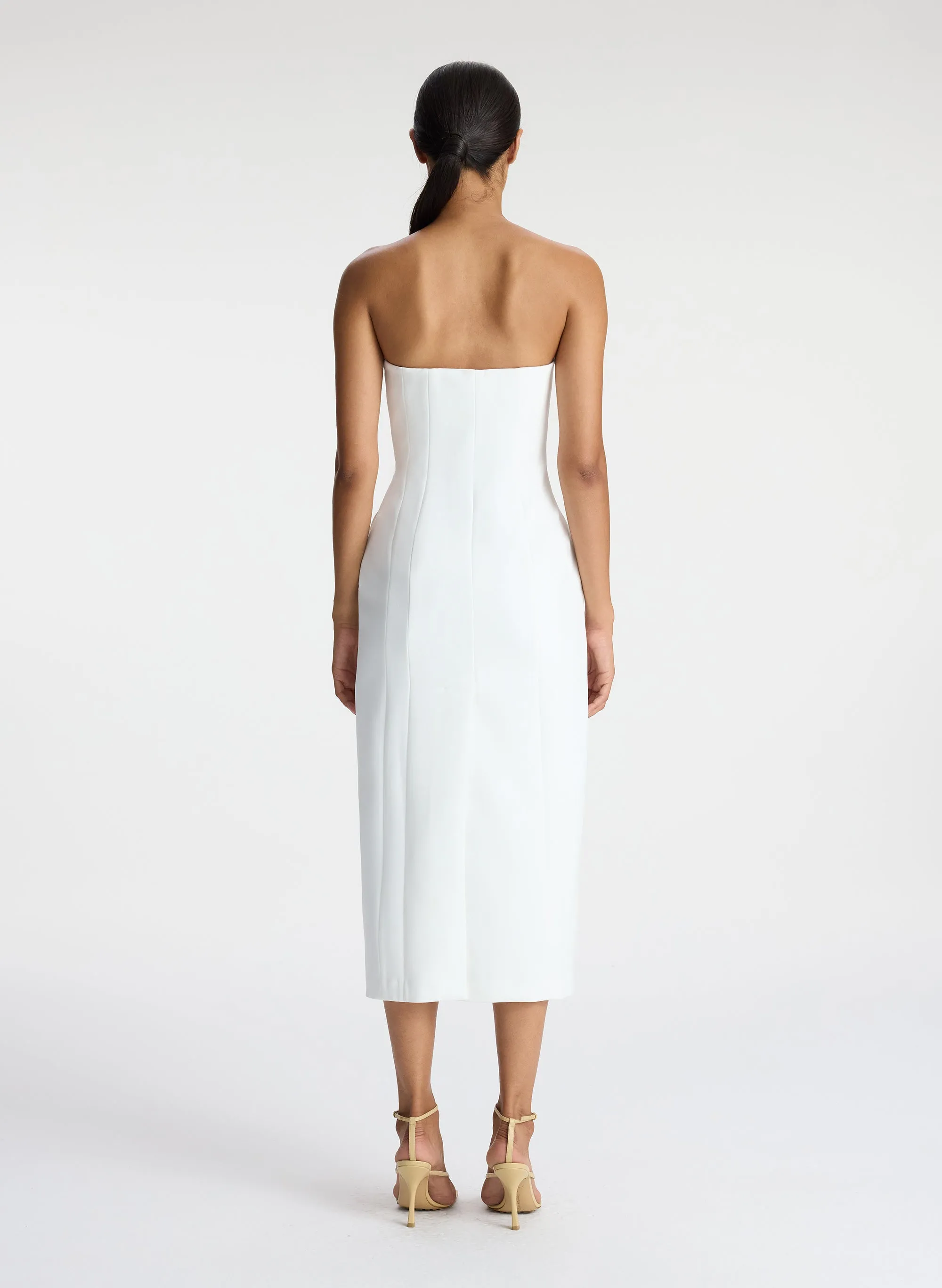 Elizabeth Strapless Midi Dress