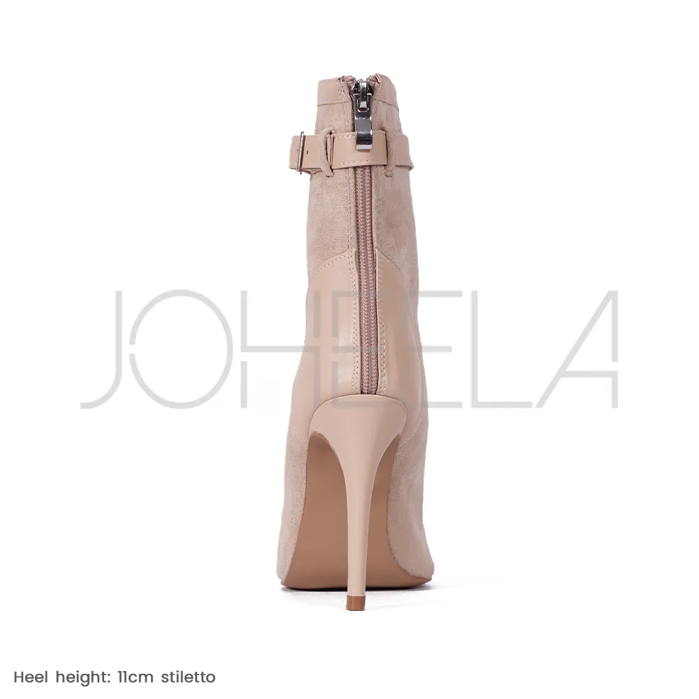 Emily Beige - Talons stilettos standard - Personnalisable