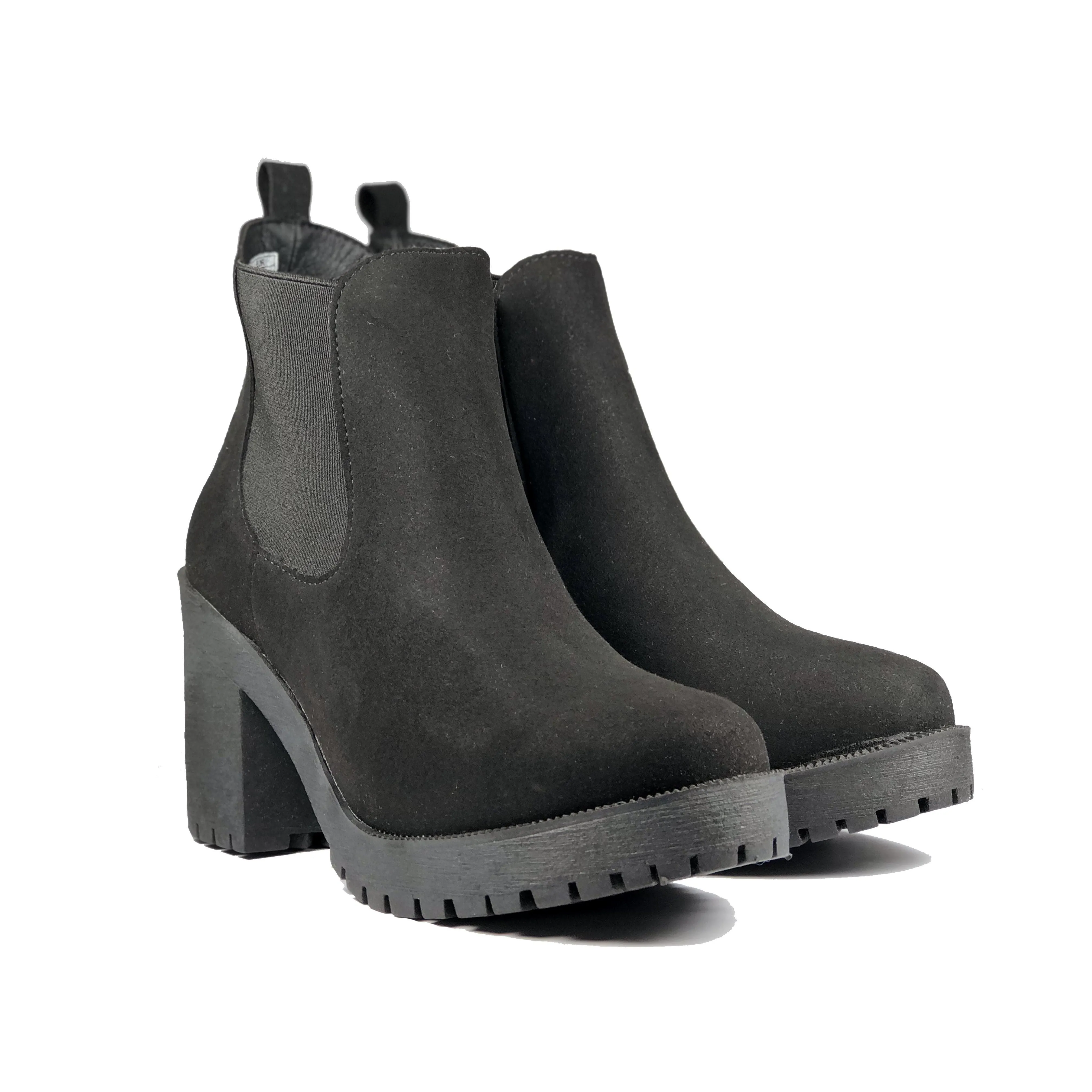 'Evie' Boots by Zette Shoes - Black Suede