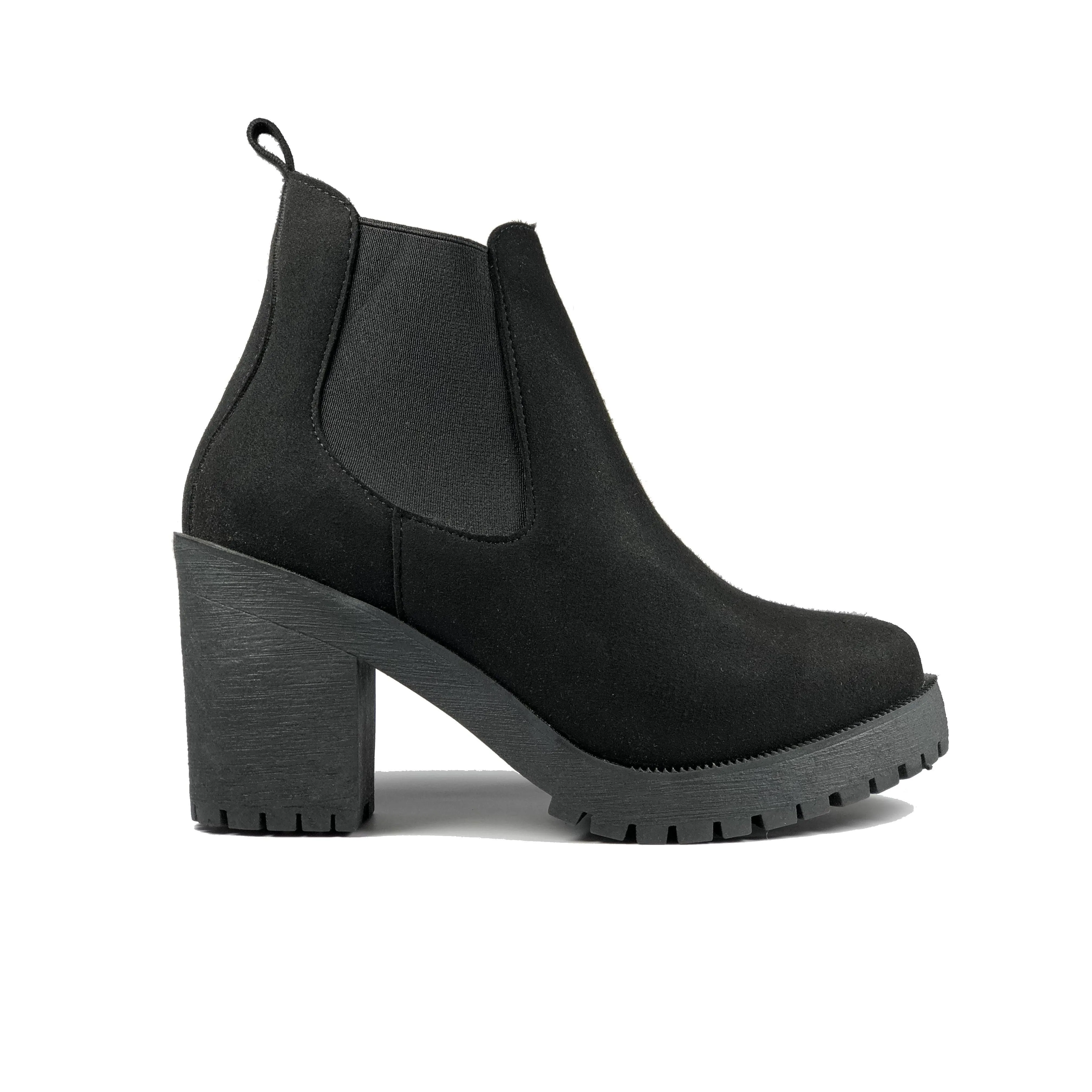 'Evie' Boots by Zette Shoes - Black Suede