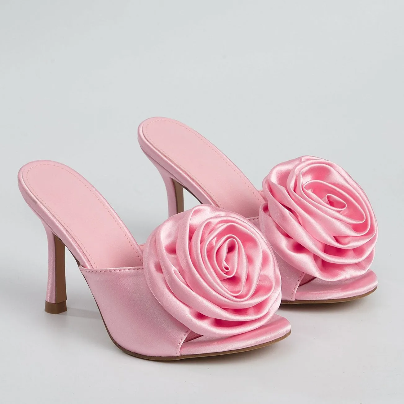 Fashionable Floral High-heeled Sandals