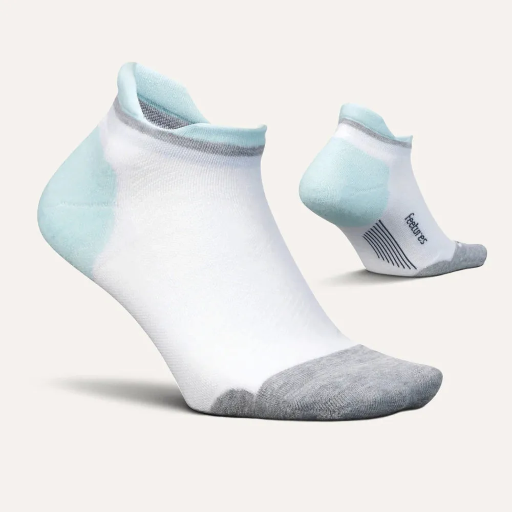 Feetures Elite Max Cushion No Show Tab - White Sky