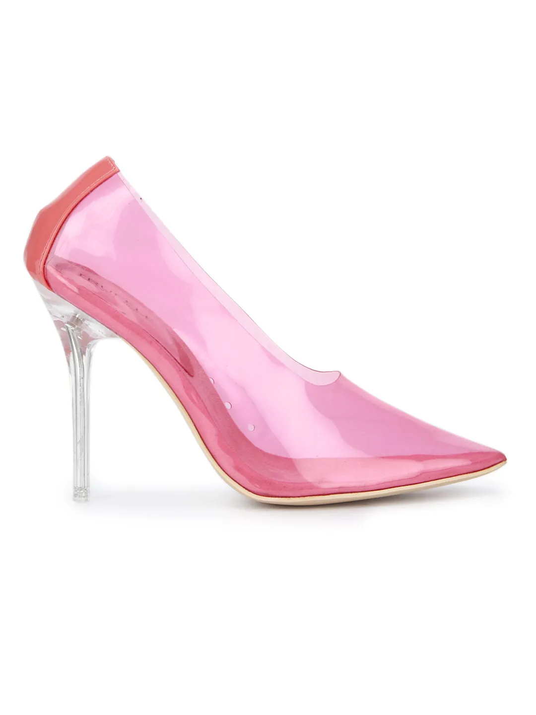 Fuschia Perspex Pump Stilettos