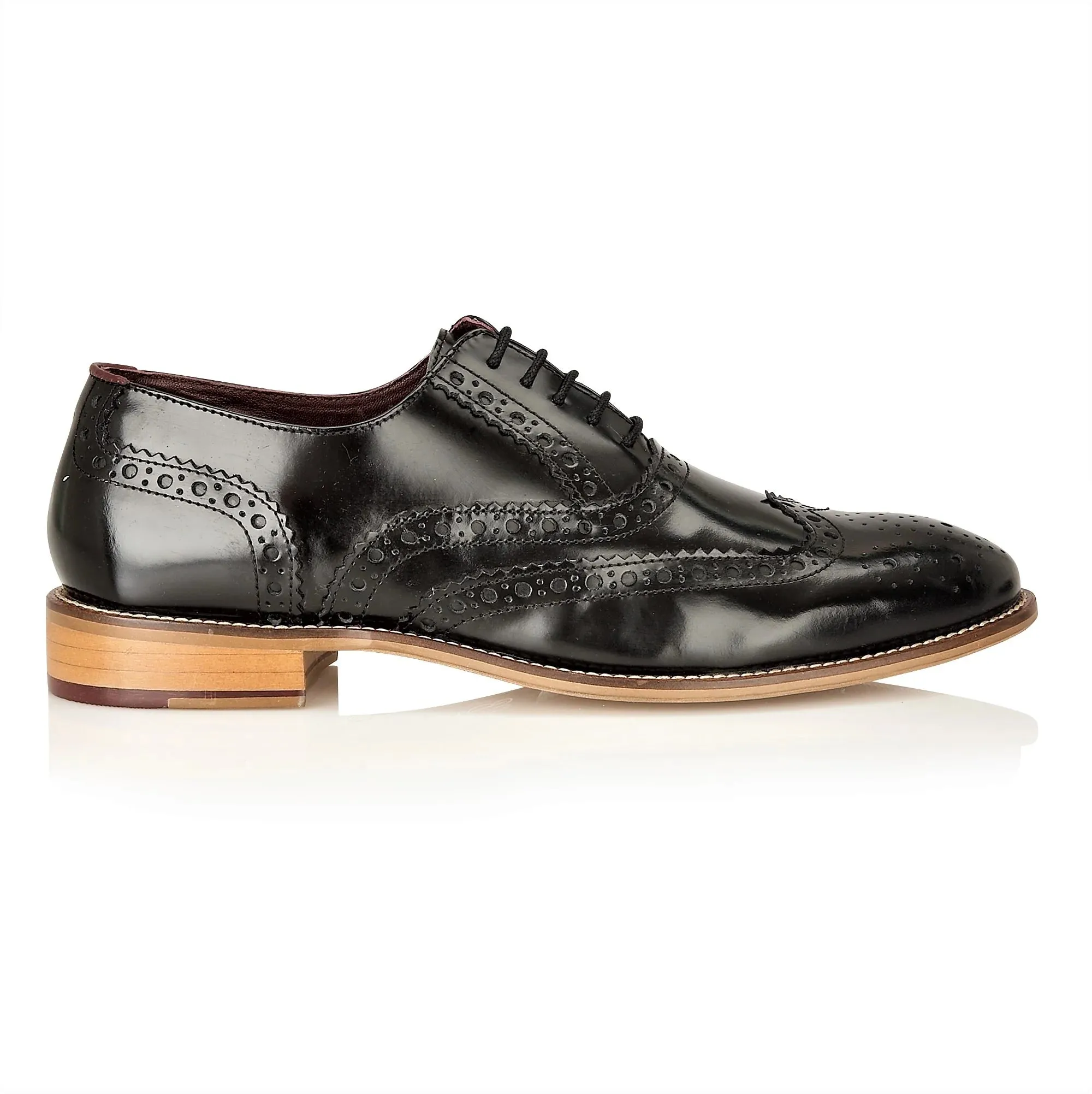 Gatsby Brogue Black Polished