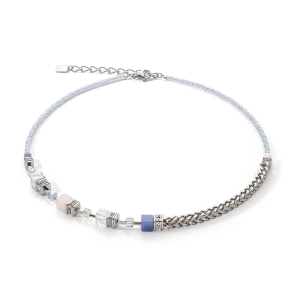 GeoCUBE® Precious Fusion Chunky Chain necklace light blue