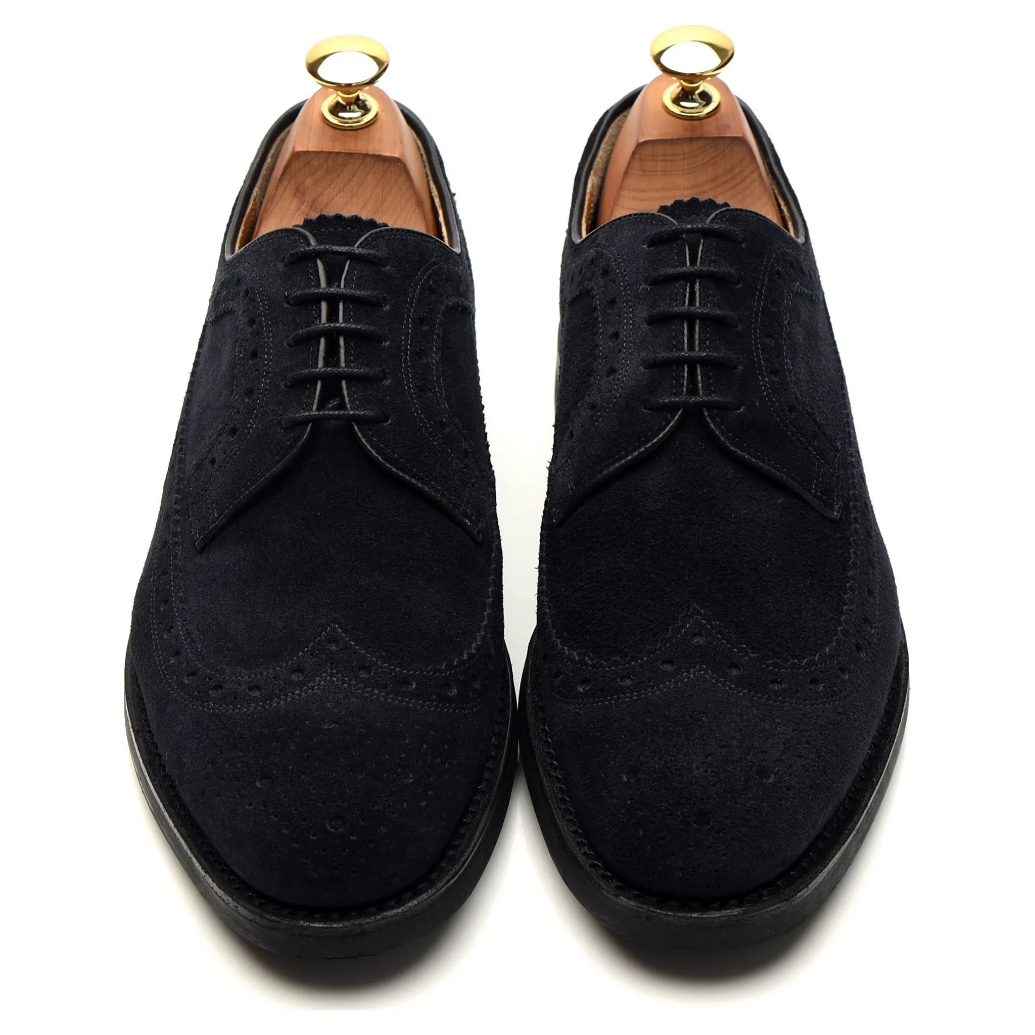 George Webb Navy Blue Suede Oxford Brogues UK 6 F