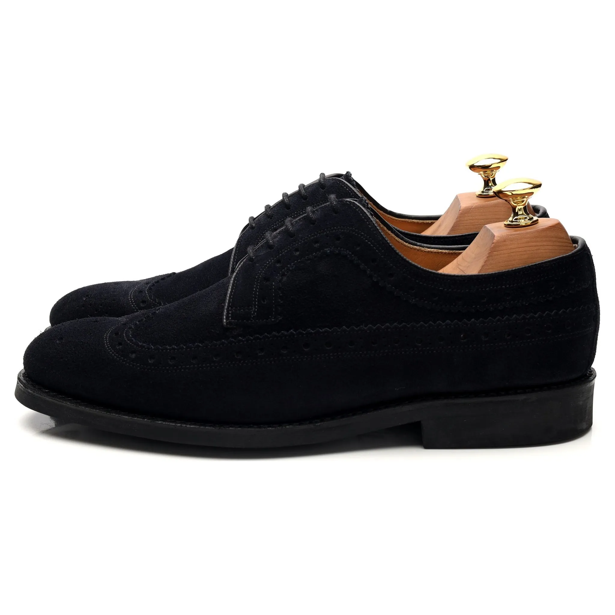 George Webb Navy Blue Suede Oxford Brogues UK 6 F