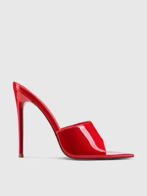 Gianni Patent Mule - Rouge