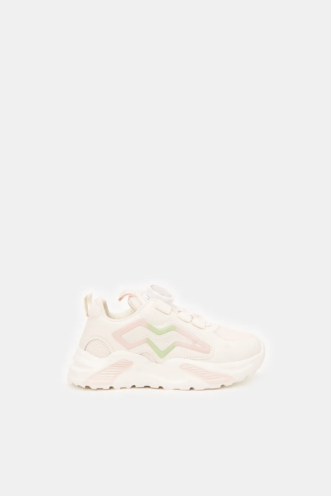 Girls Pink Chunky Trainer