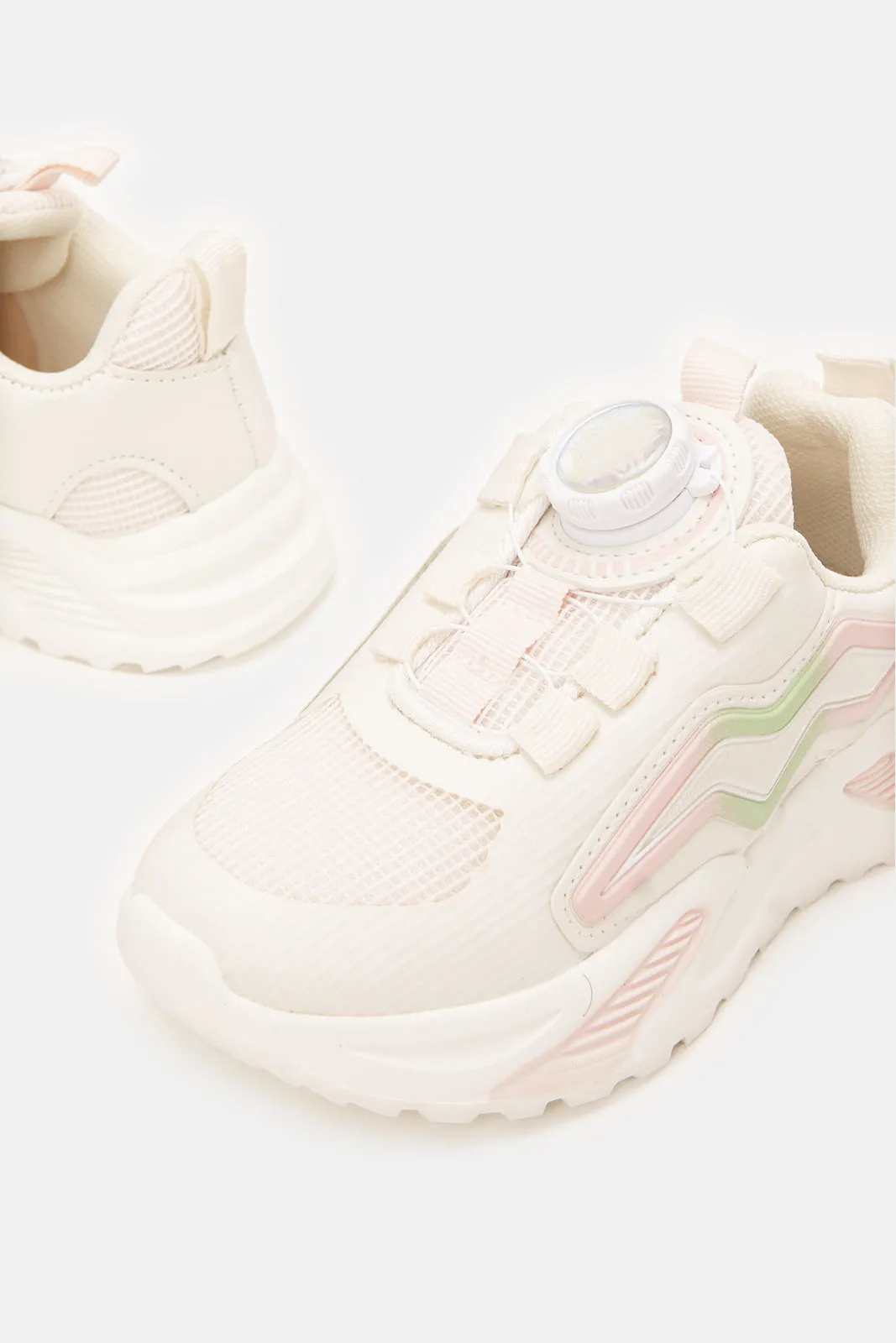 Girls Pink Chunky Trainer