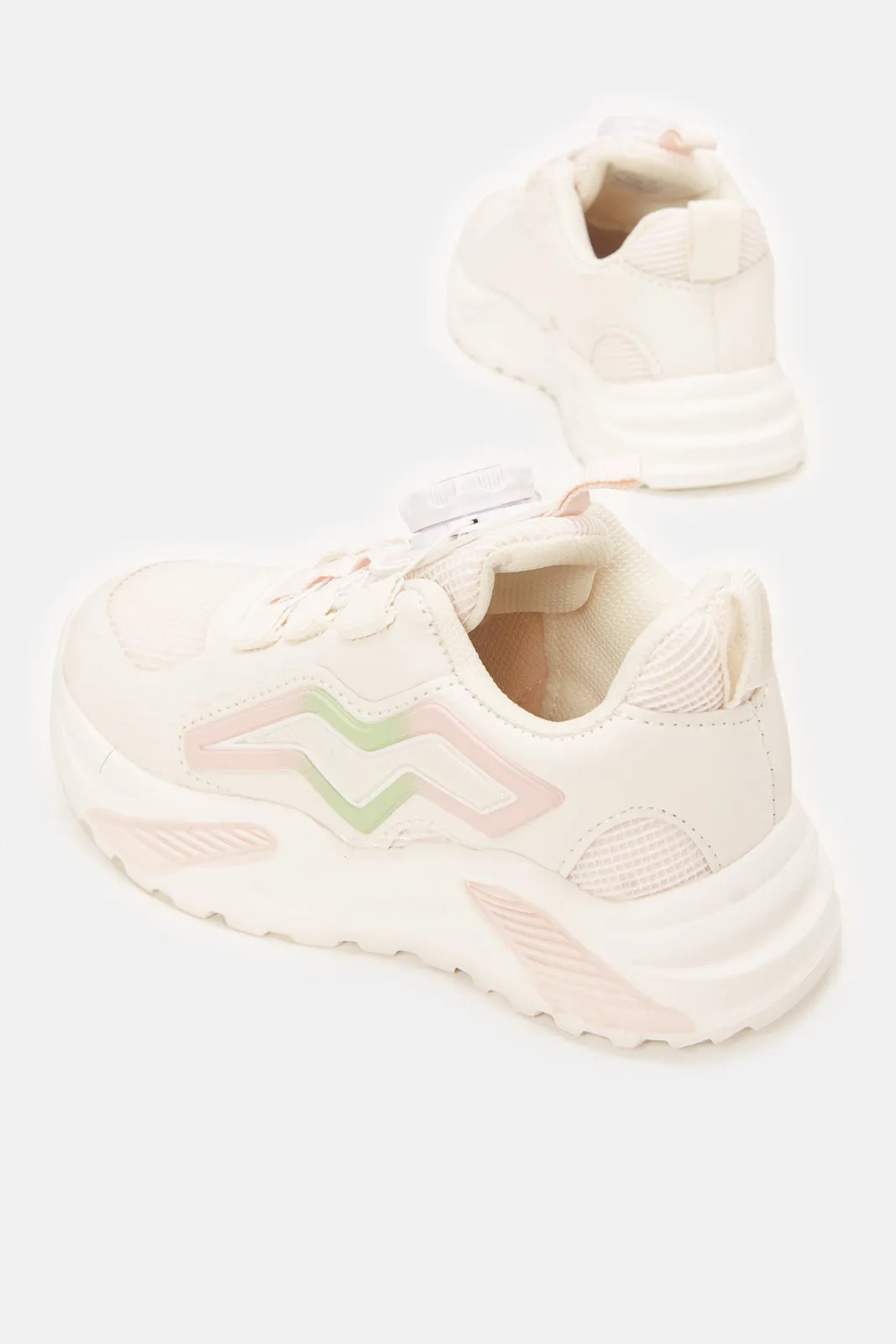 Girls Pink Chunky Trainer