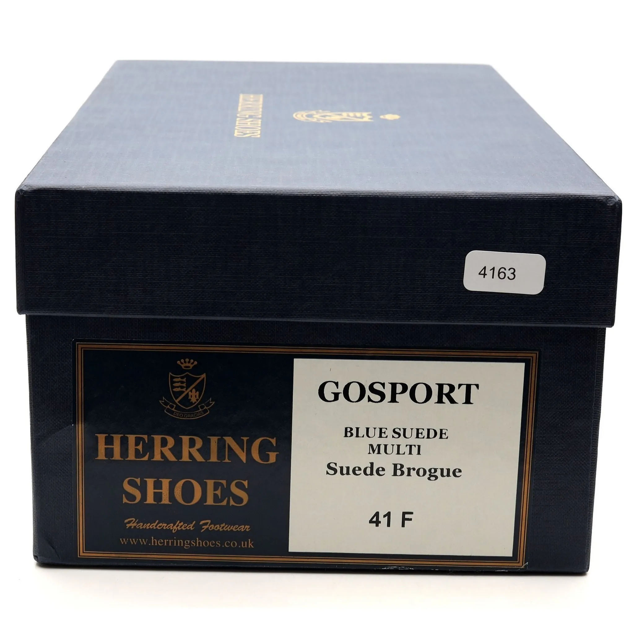 'Gosport' Navy Blue Suede Derby Brogues UK 7 F