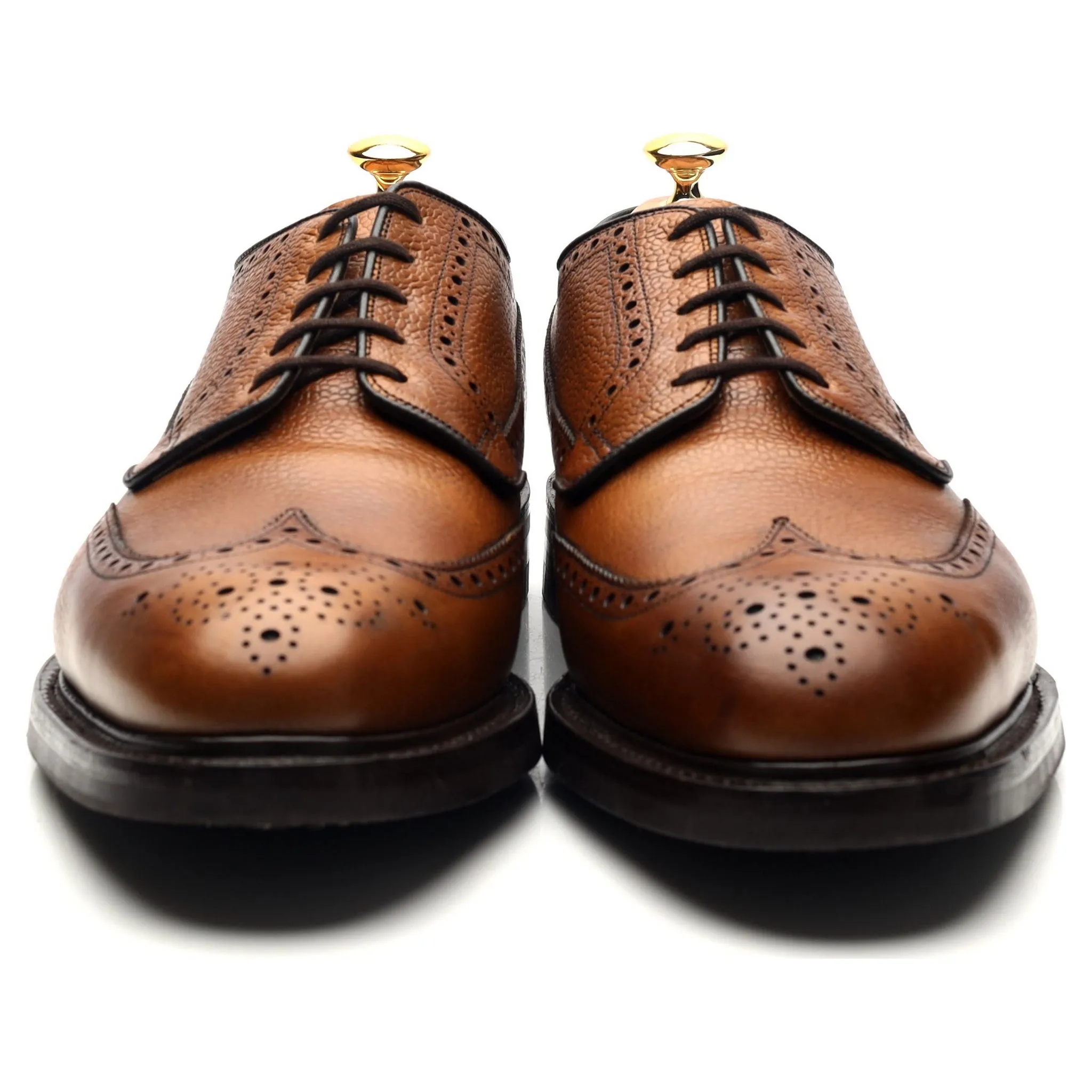 'Grafton' Tan Brown Leather Derby Brogues UK 11 G