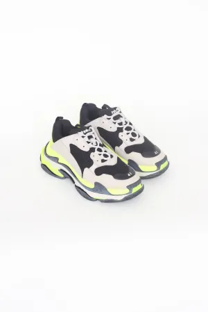 Grey Fluorescent Yellow & Black Triple S Sneaker