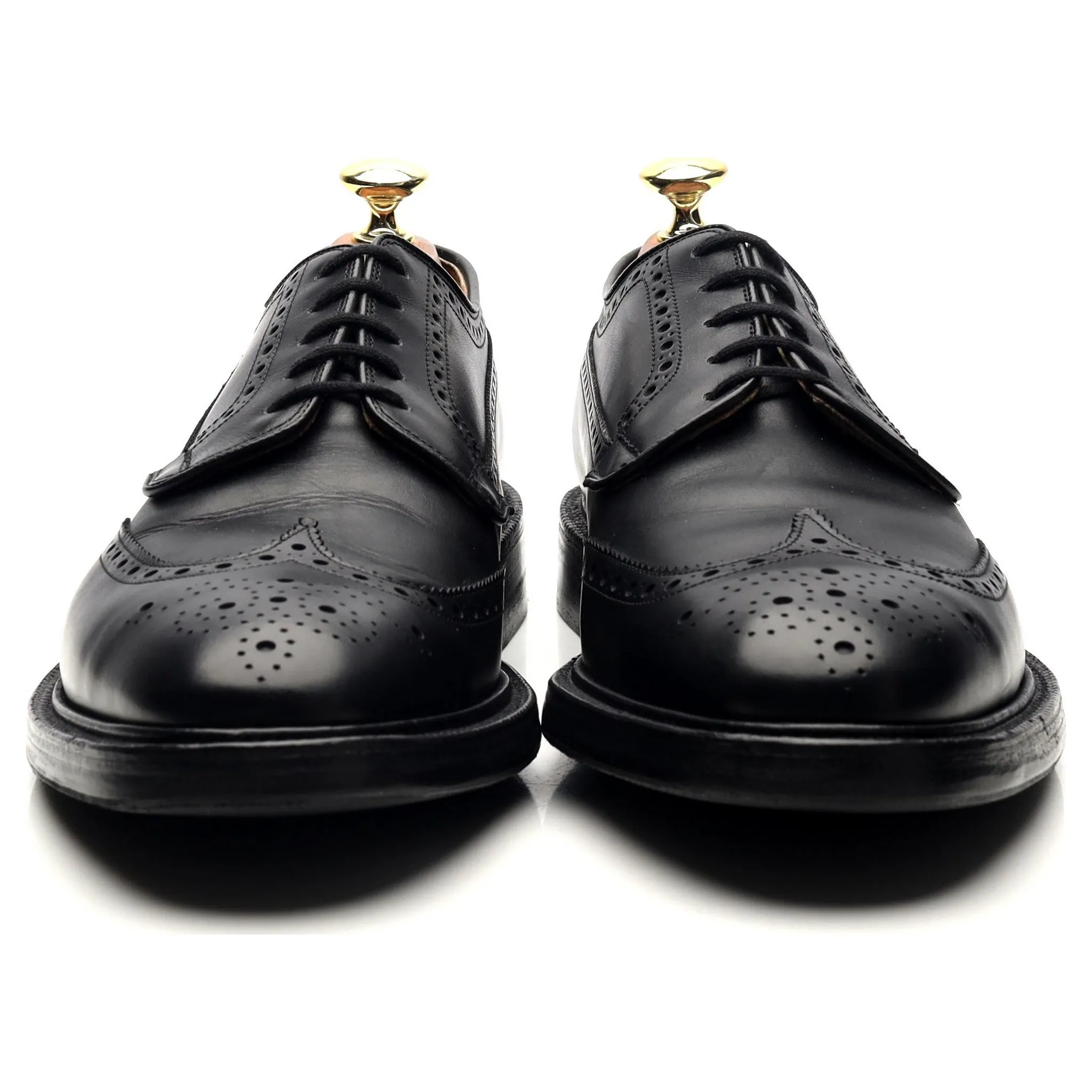 'Hamilton' Black Leather Derby Brogues UK 7.5 G