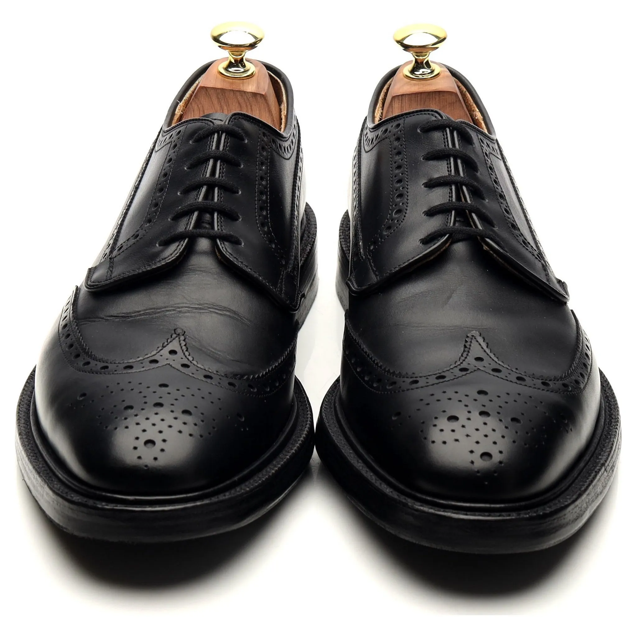 'Hamilton' Black Leather Derby Brogues UK 7.5 G