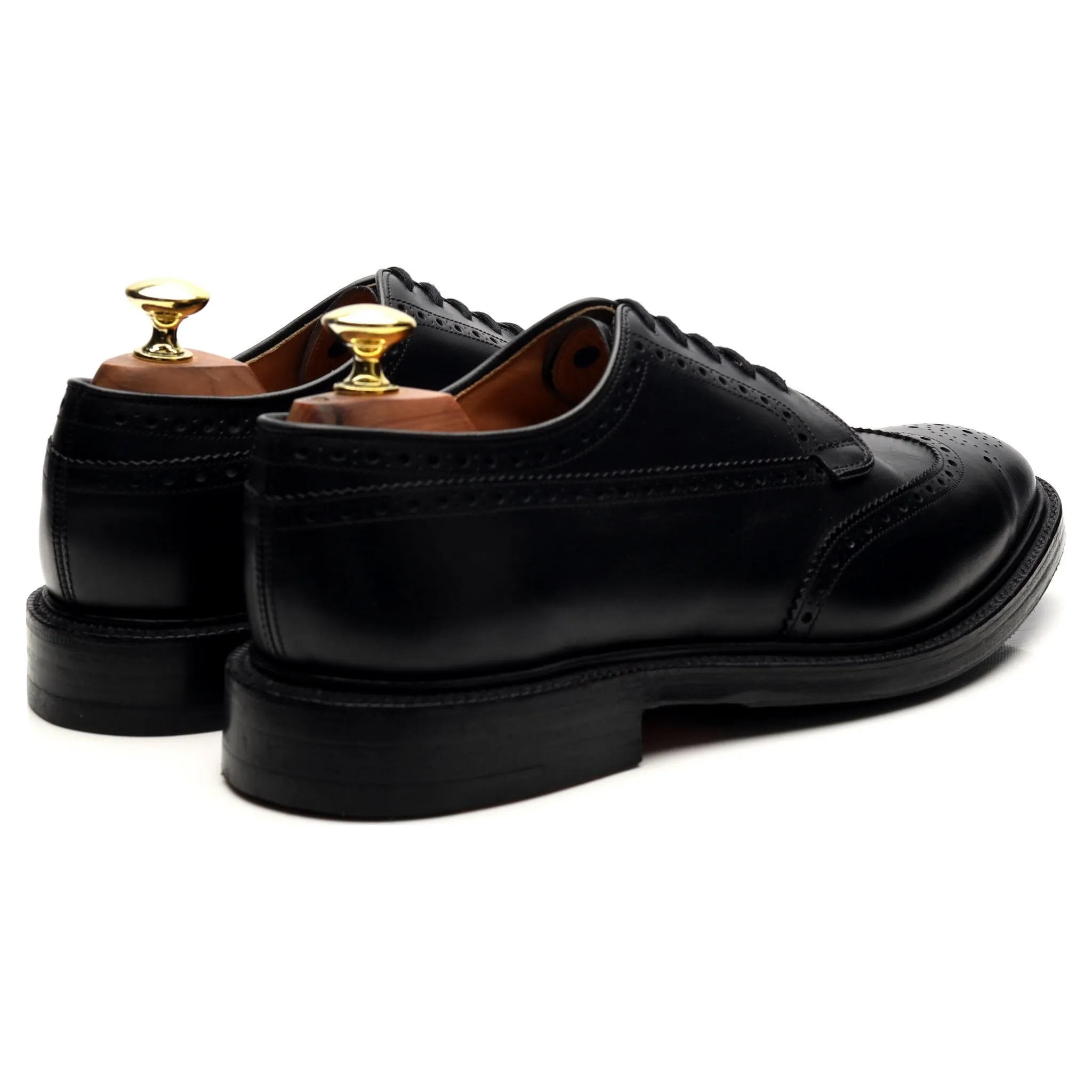 'Hamilton' Black Leather Derby Brogues UK 7.5 G