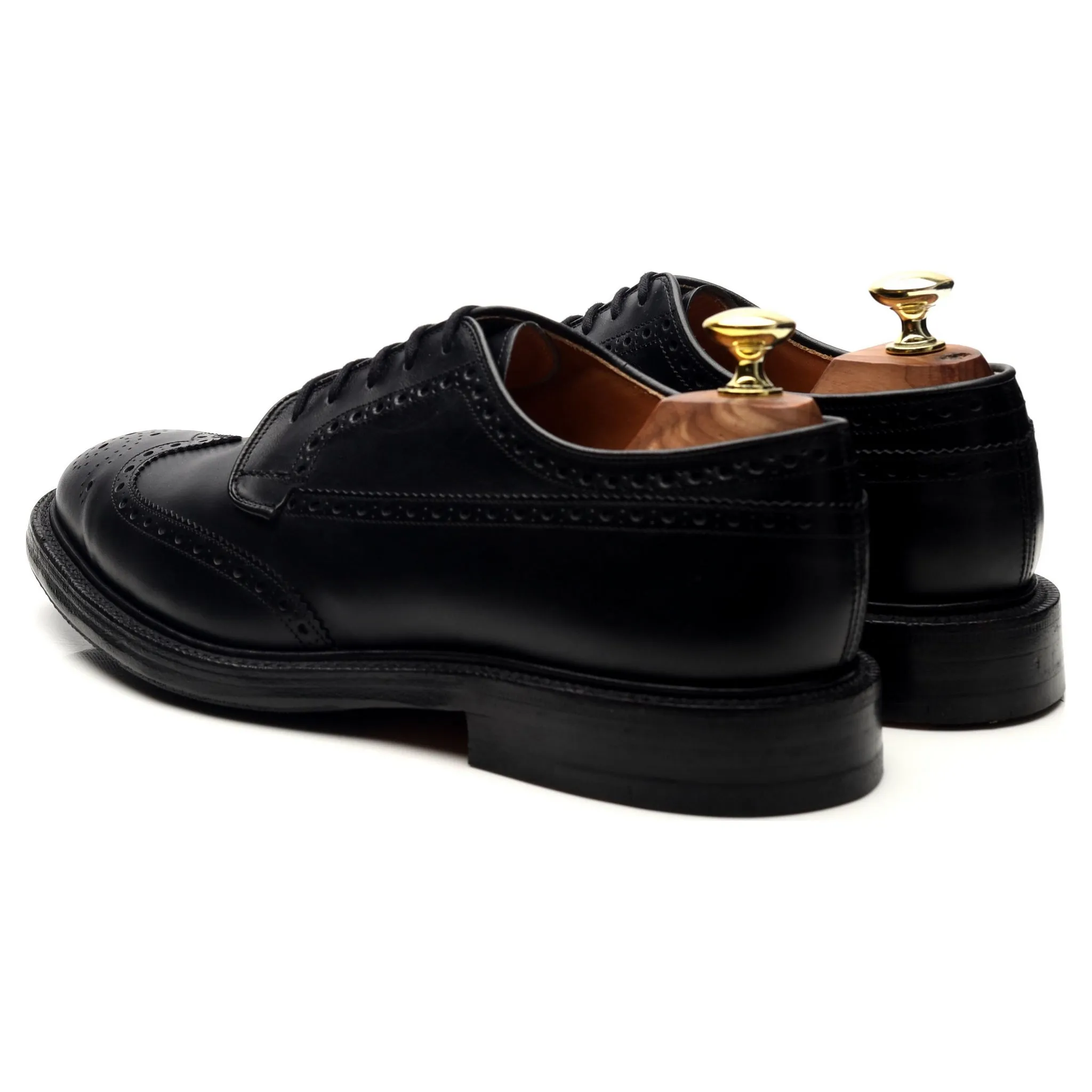 'Hamilton' Black Leather Derby Brogues UK 7.5 G