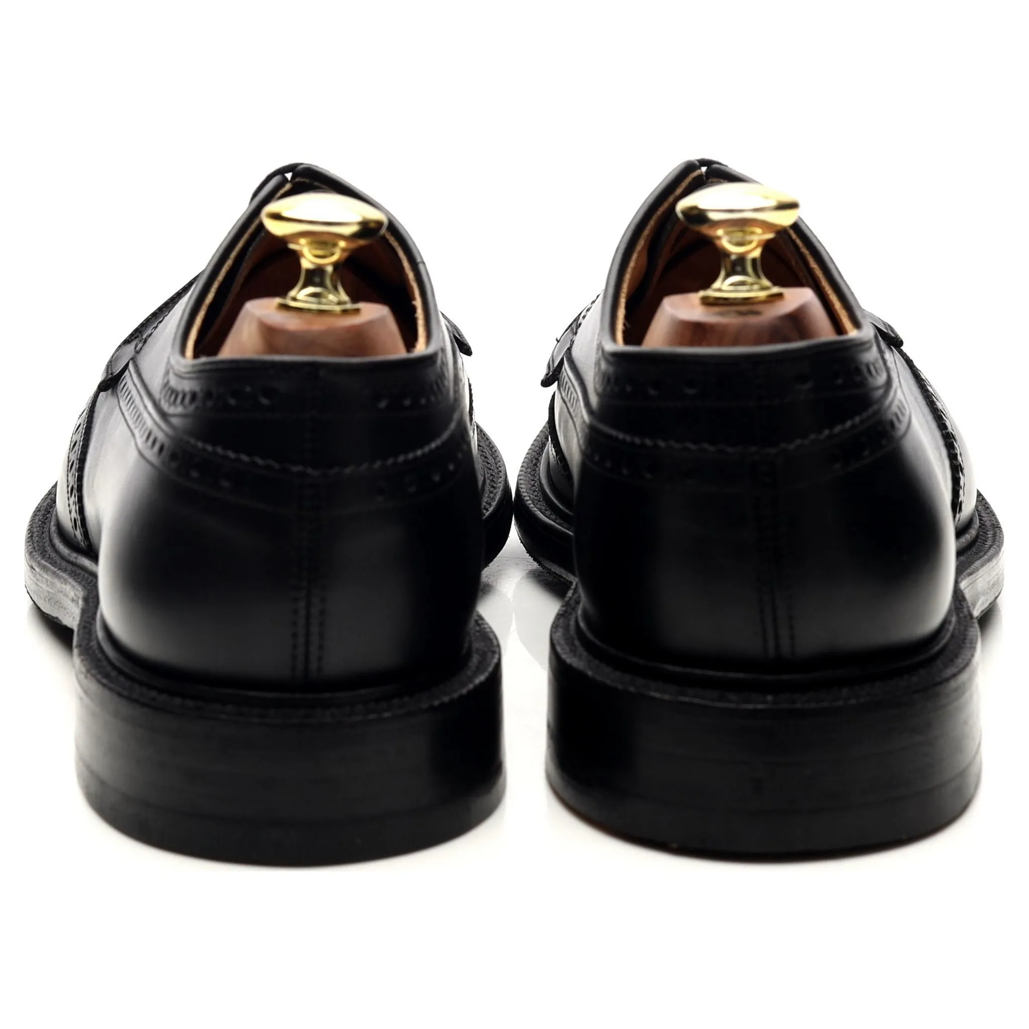 'Hamilton' Black Leather Derby Brogues UK 7.5 G