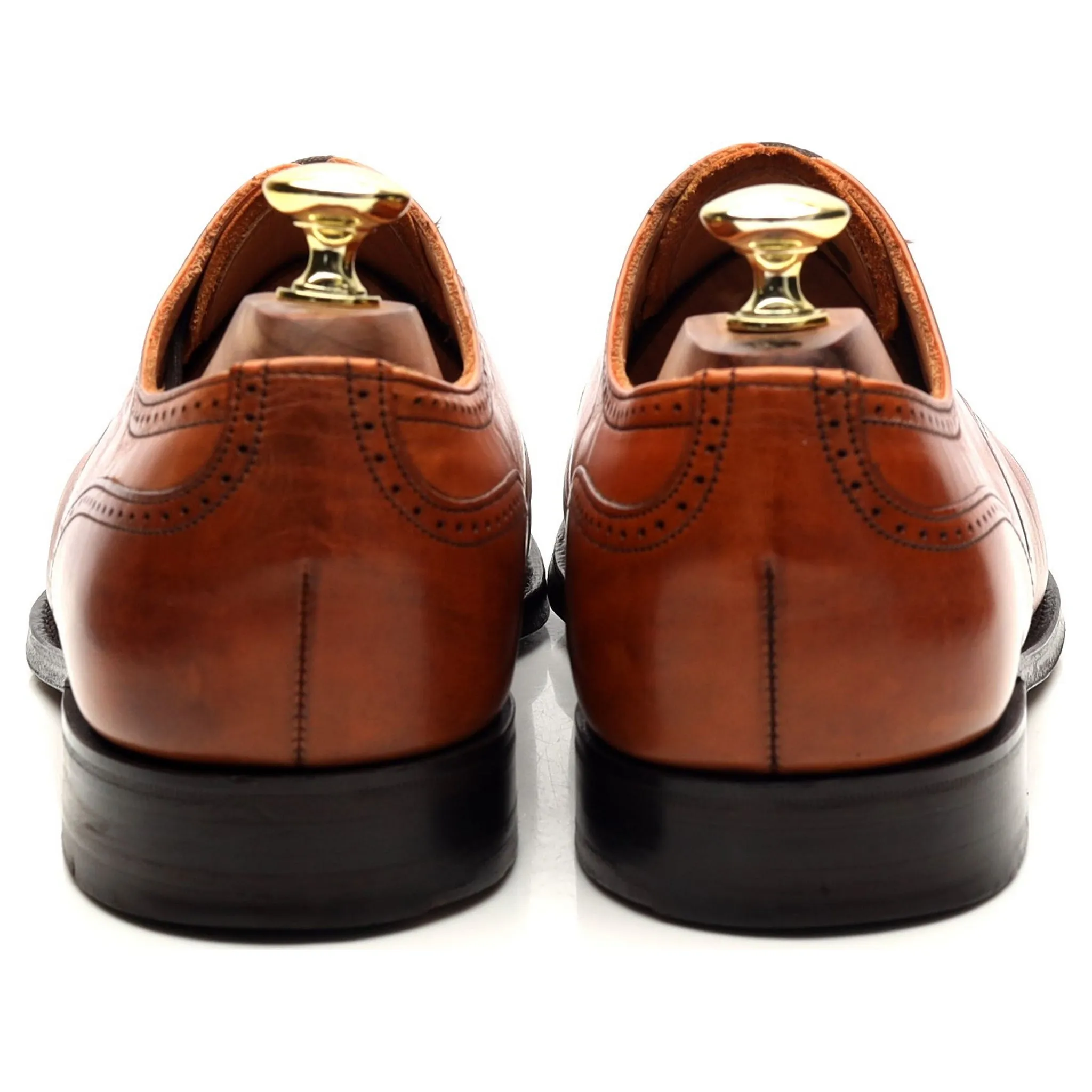 'Harris' Tan Brown Leather Oxford UK 7 F