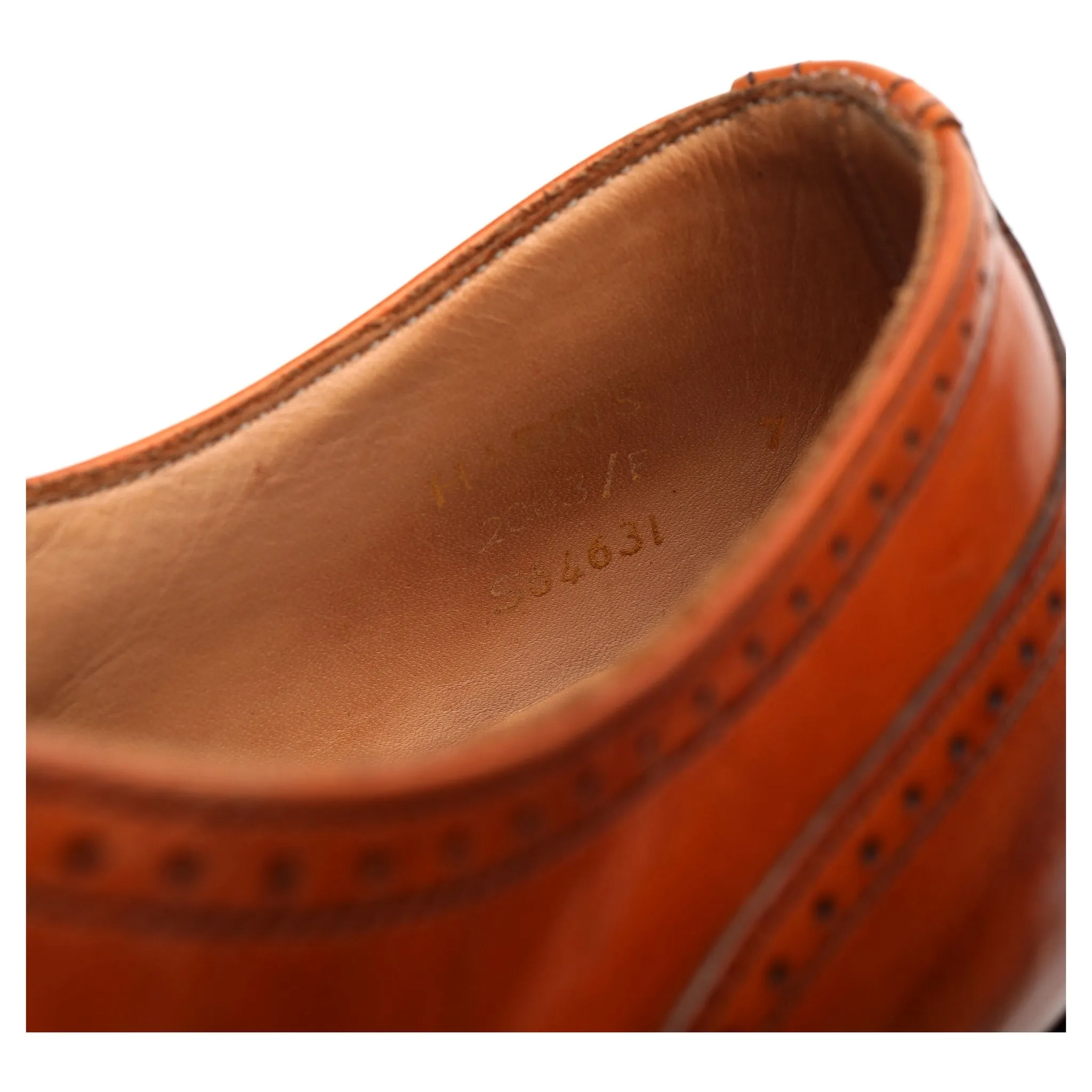 'Harris' Tan Brown Leather Oxford UK 7 F