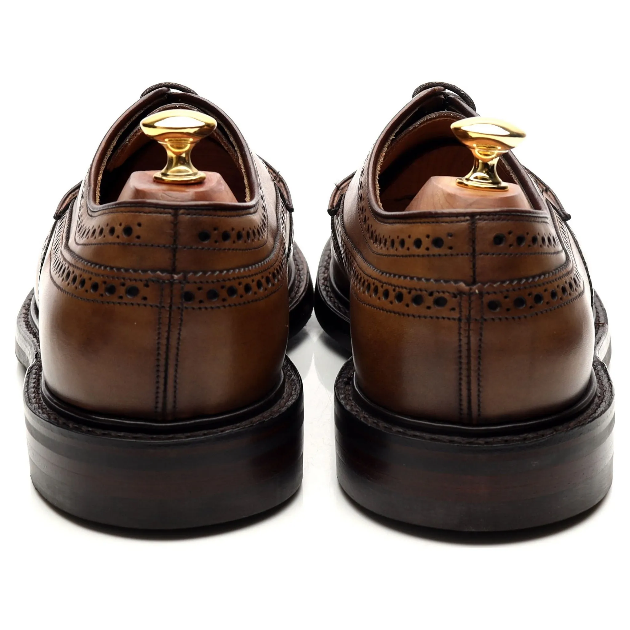 Herring 'Canning' Brown Leather Derby Brogues UK 9.5 F