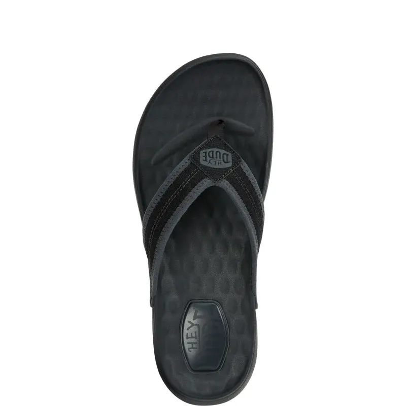 'Hey Dude' Men's Myers Flip Sport - Black / Black