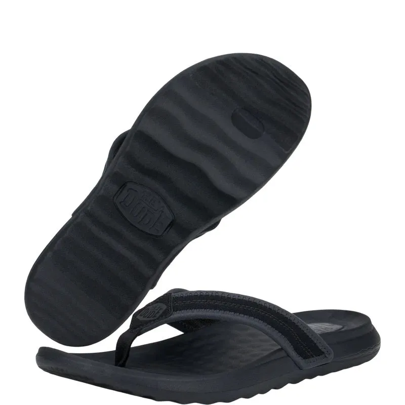 'Hey Dude' Men's Myers Flip Sport - Black / Black