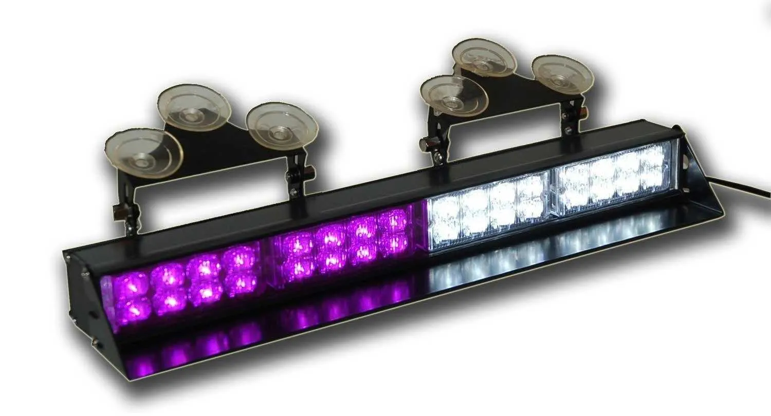 High Output Window Mount Strobe Bar Purple and White 17"