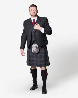 Highland Granite / Lovat Charcoal Tweed Kilt Hire Outfit