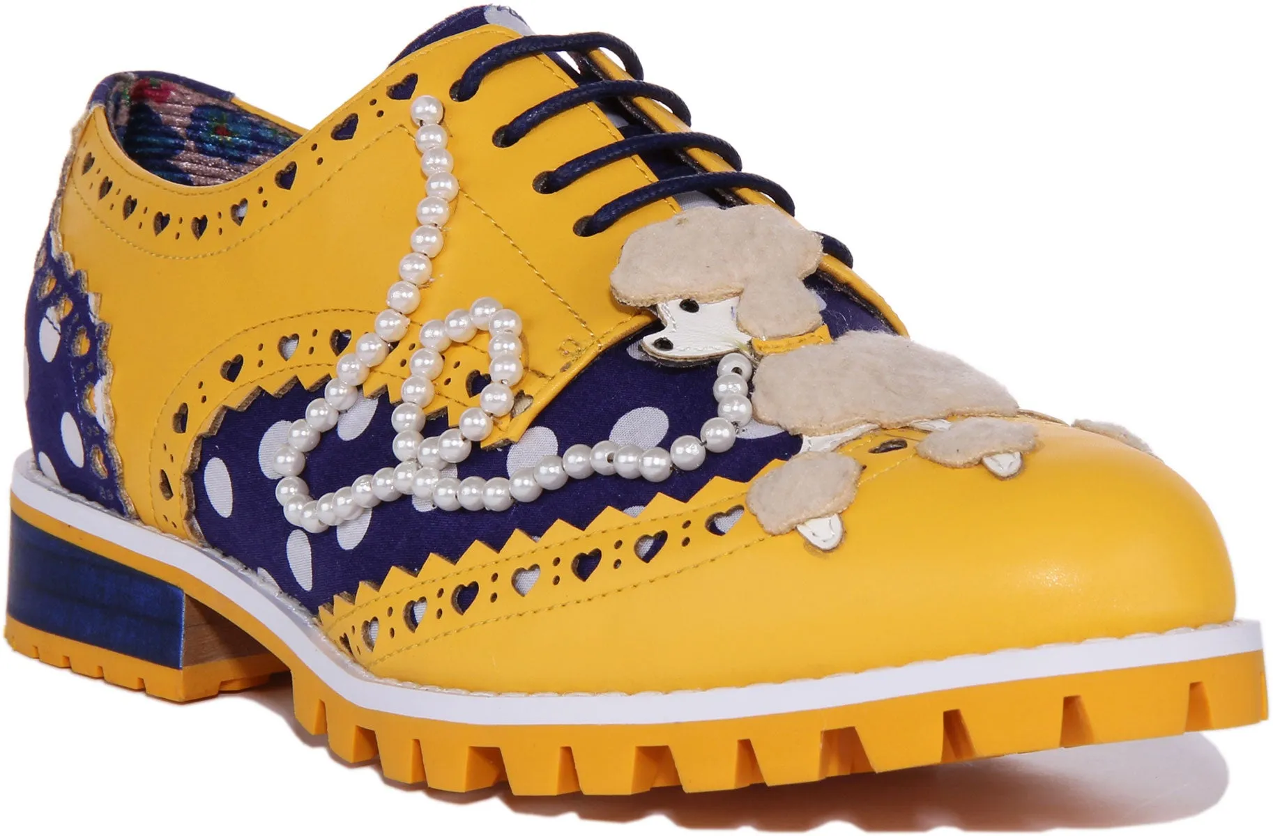 Irregular Choice Sockhop Sweetie In Blue Yellow For Women