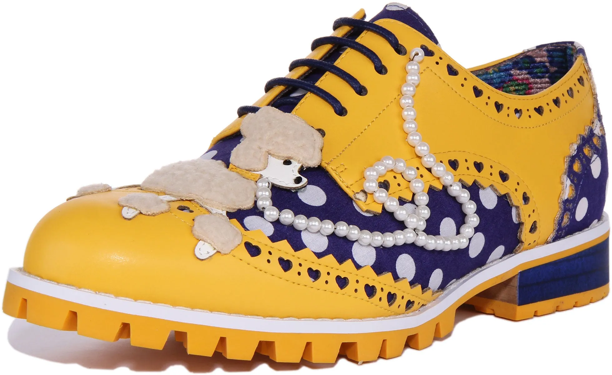 Irregular Choice Sockhop Sweetie In Blue Yellow For Women