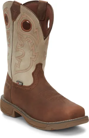 Justin Men's Rush Tan Composite Toe Waterproof Work Boot WK4338