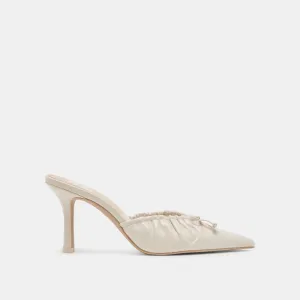 KAIRI HEELS IVORY CRINKLE PATENT