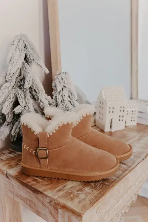 Lana Taupe Sherpa Lined Buckled Booties