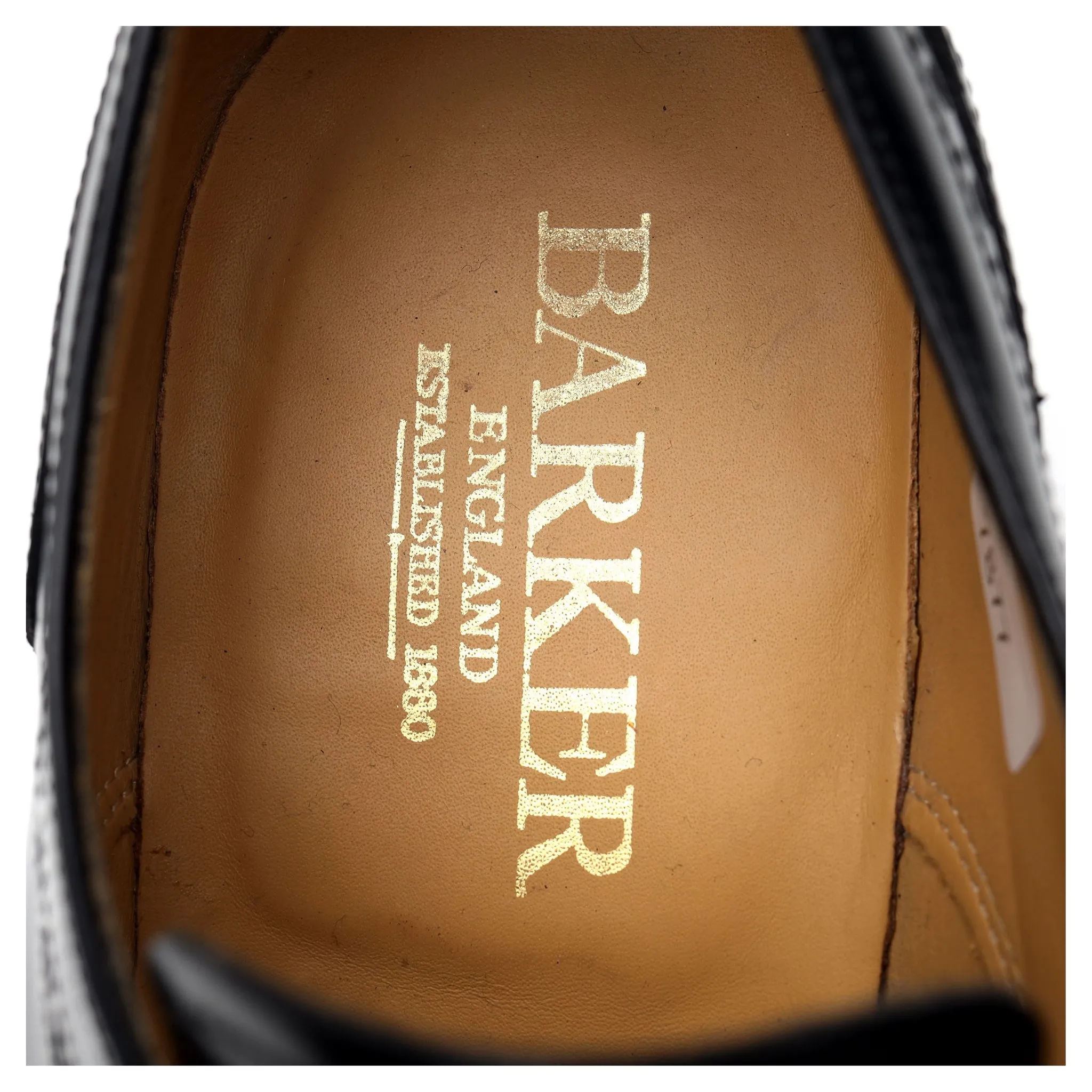 'Larry' Black Leather Derby Brogues UK 8 G