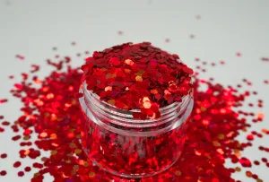 Lava Red Chunky Glitter