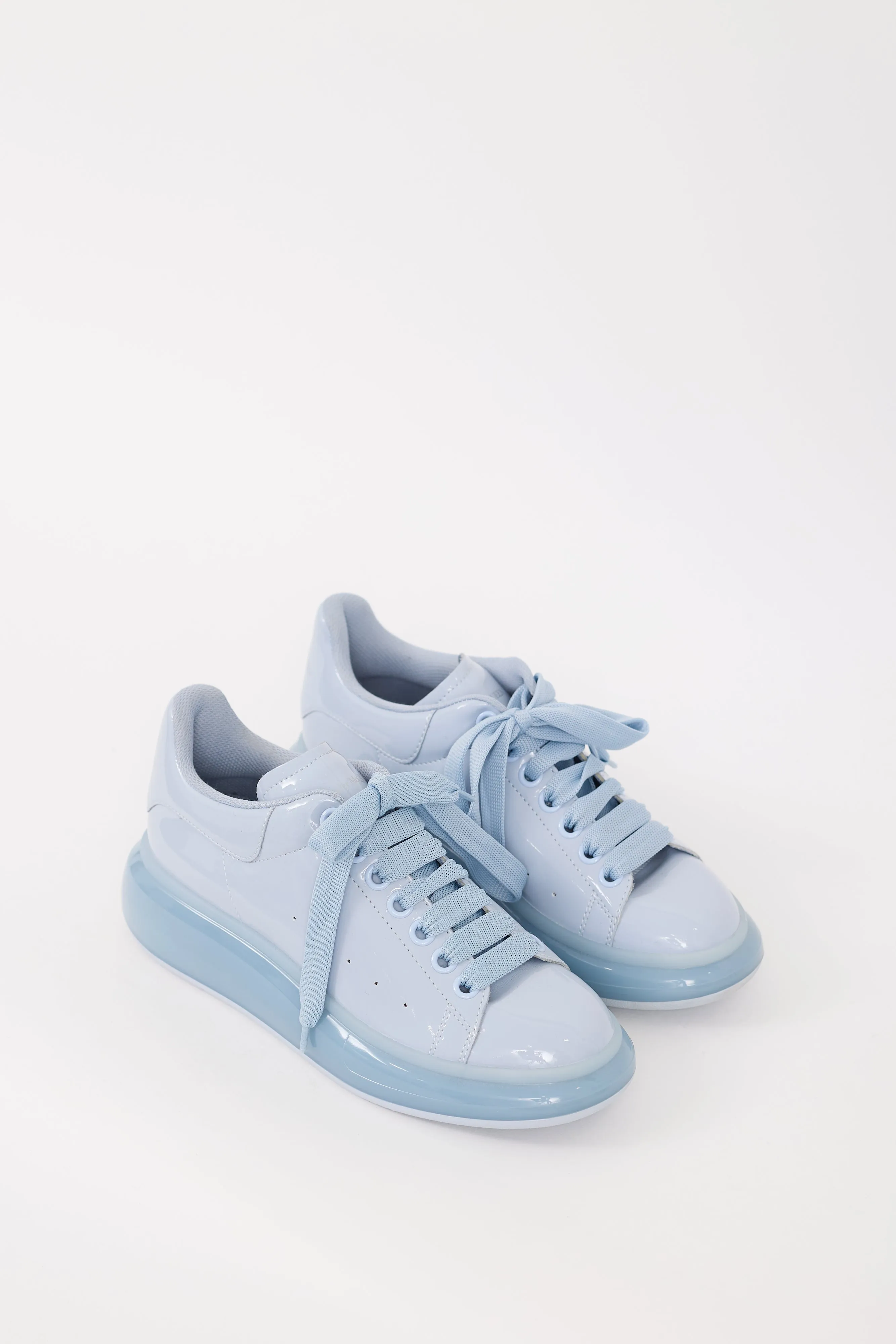 Light Blue Patent Leather Oversized Sneaker