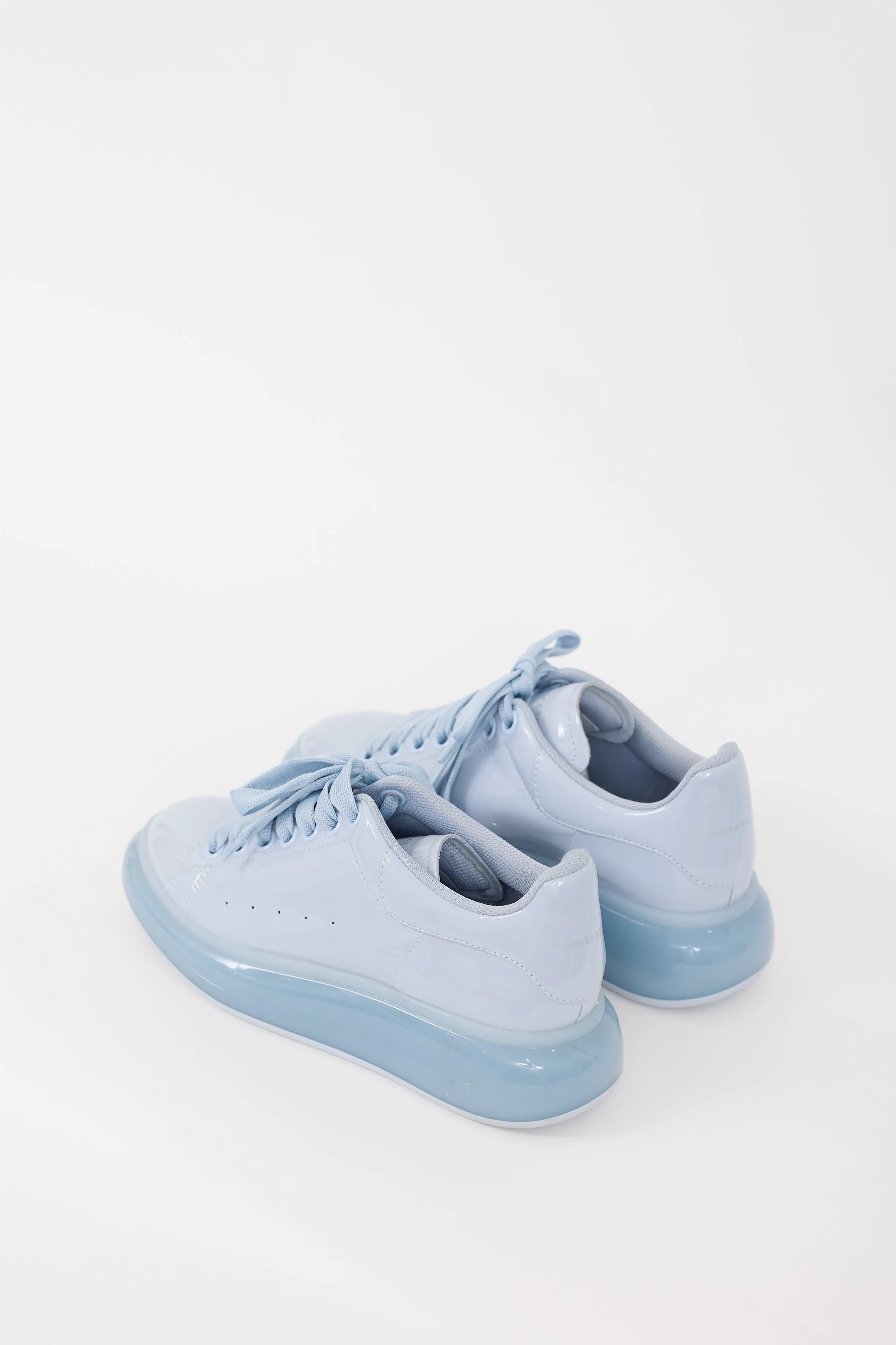 Light Blue Patent Leather Oversized Sneaker