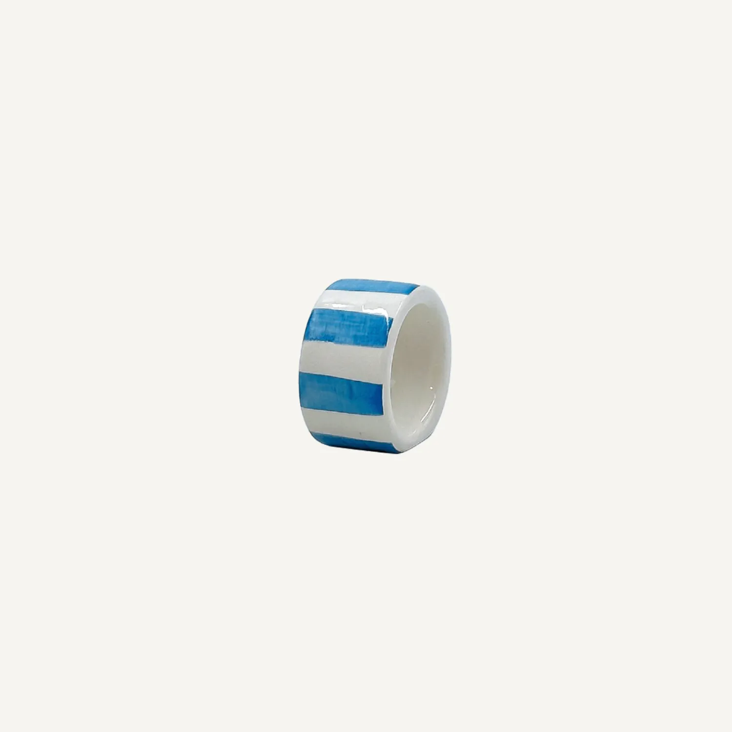 Light Blue Stripes Napkin Ring