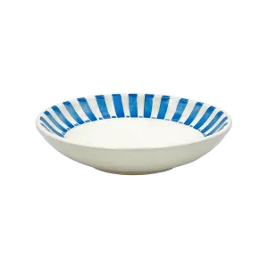 Light Blue Stripes Pasta Bowl